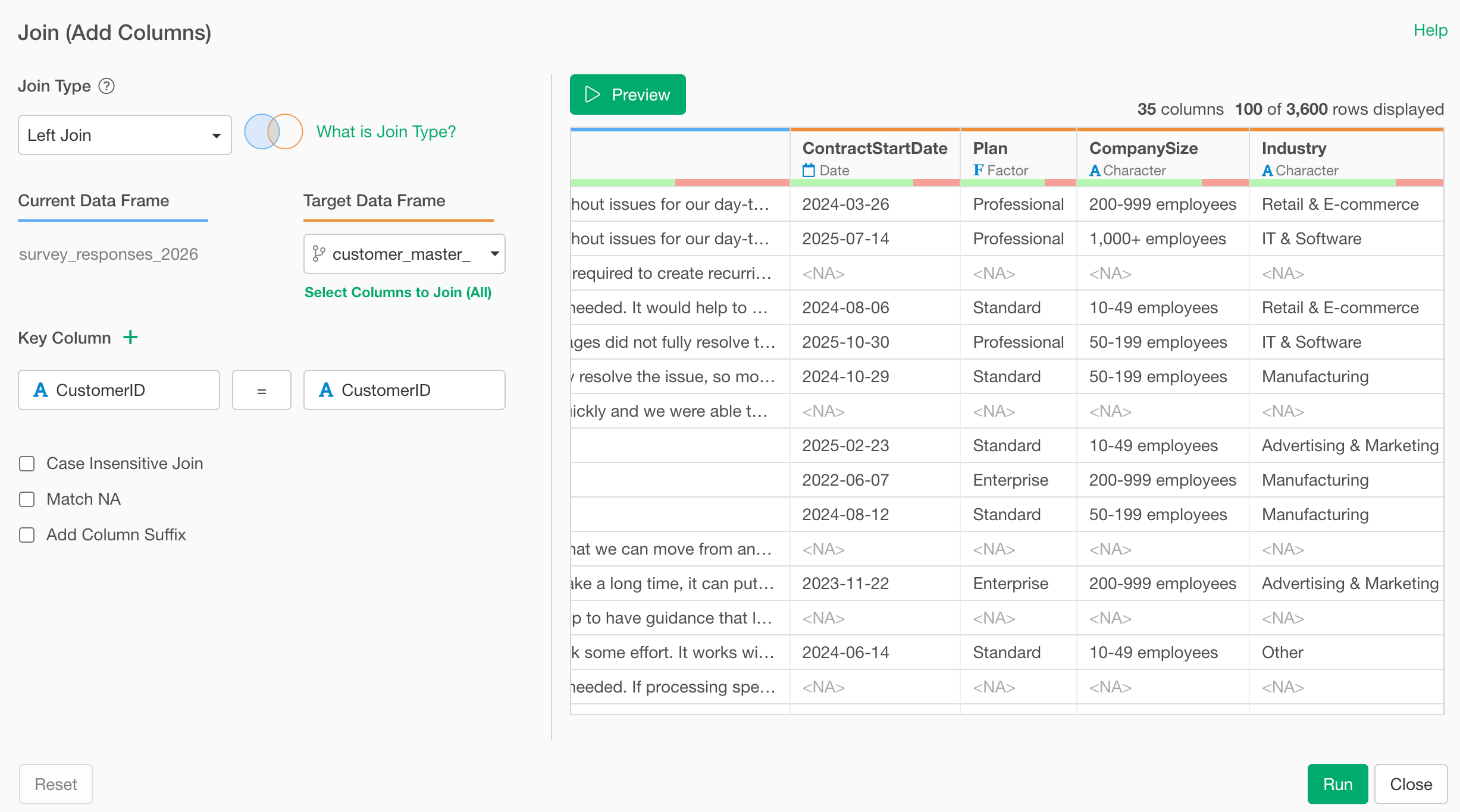 Combining monthly and quarterly tracking survey data